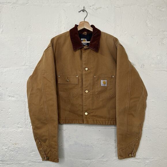Carhartt Other - Y2K Cropped Carhartt Blanket-Lined Chore Coat “Brown” C001